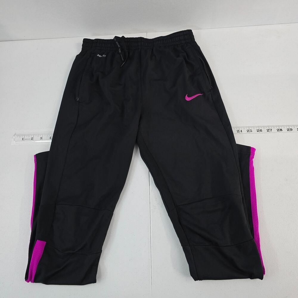 Nike Jogger Pants Womens‎ M Squad Tech Soccer Black Black pink 724859